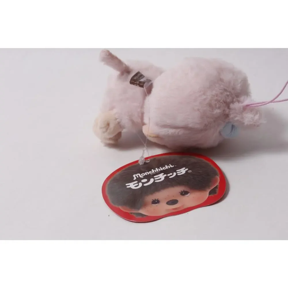 2026 Japan Sekiguchi Monchhichi Mascot Plush Pink w Star Bib ~ 260722-WH 1324